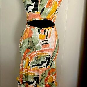 2 piece set/top size medium and small bottom/stretchy material